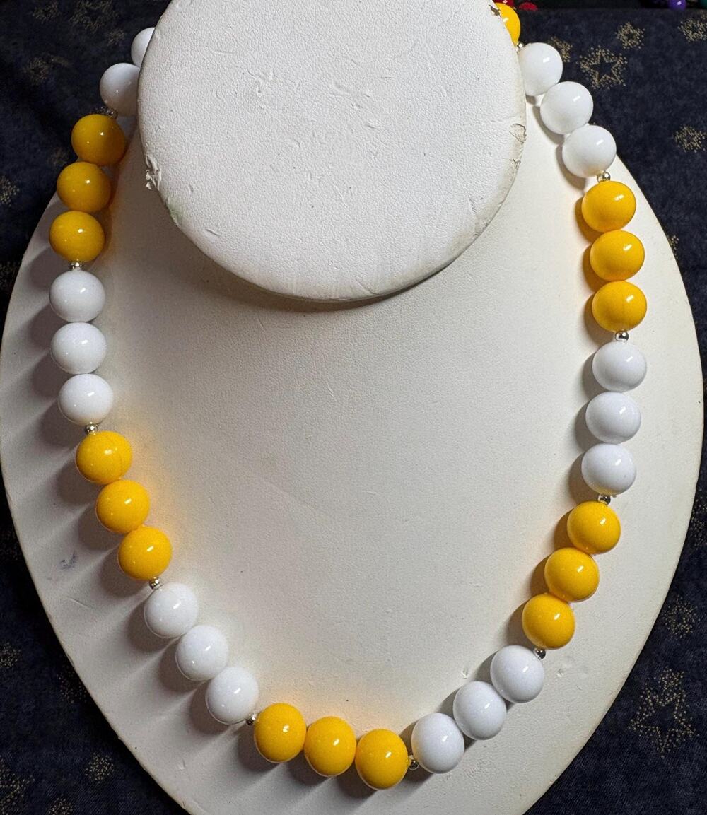 Beaded Necklaces - Assorted Color/White